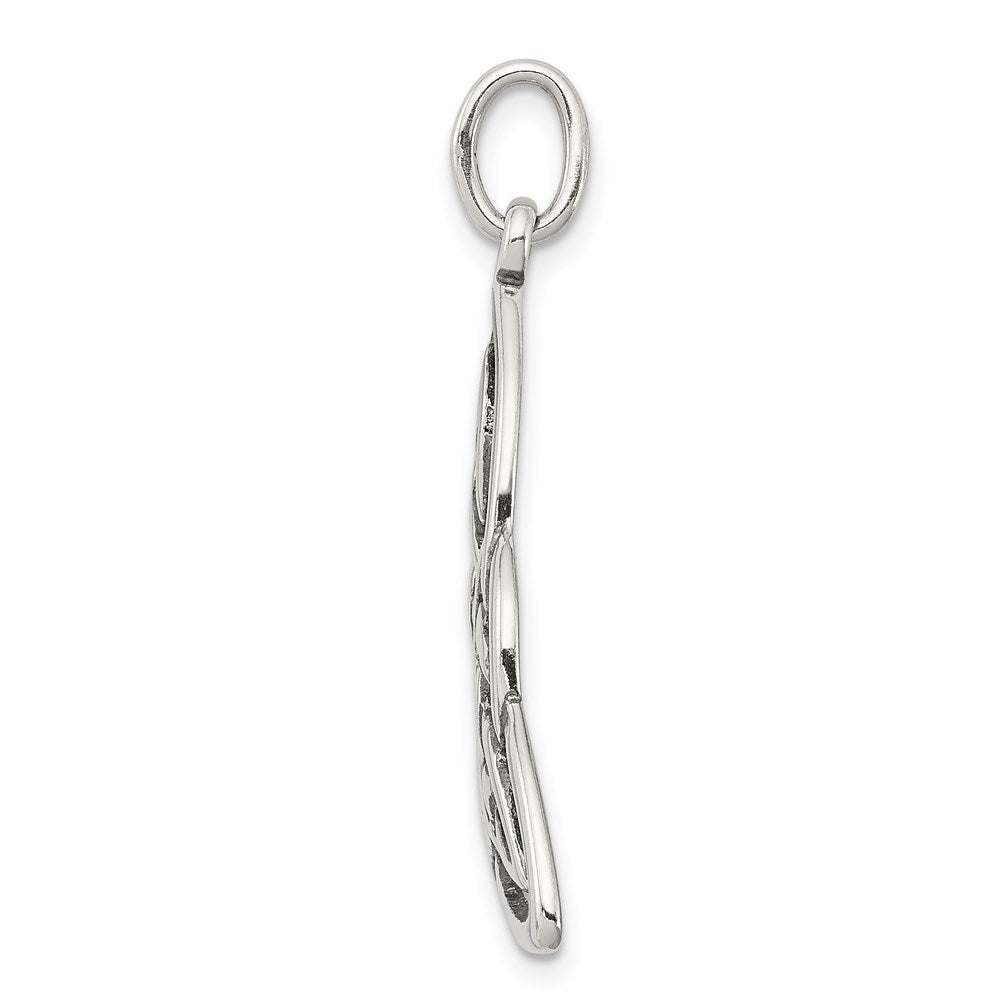 Sterling Silver Antiqued Celtic Charm QC4707