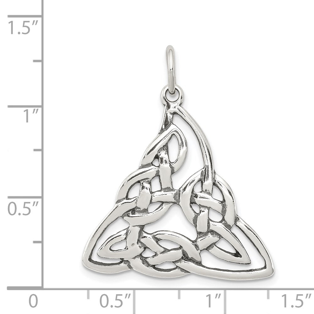 Sterling Silver Antiqued Celtic Charm QC4707