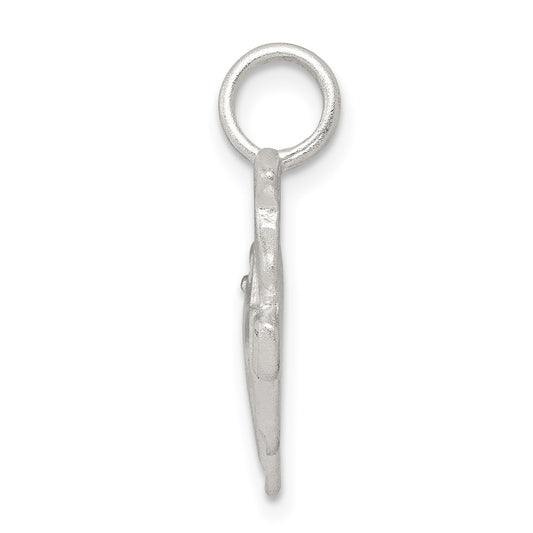 Sterling Silver Diamond Cut Grand Piano Pendant QC4777