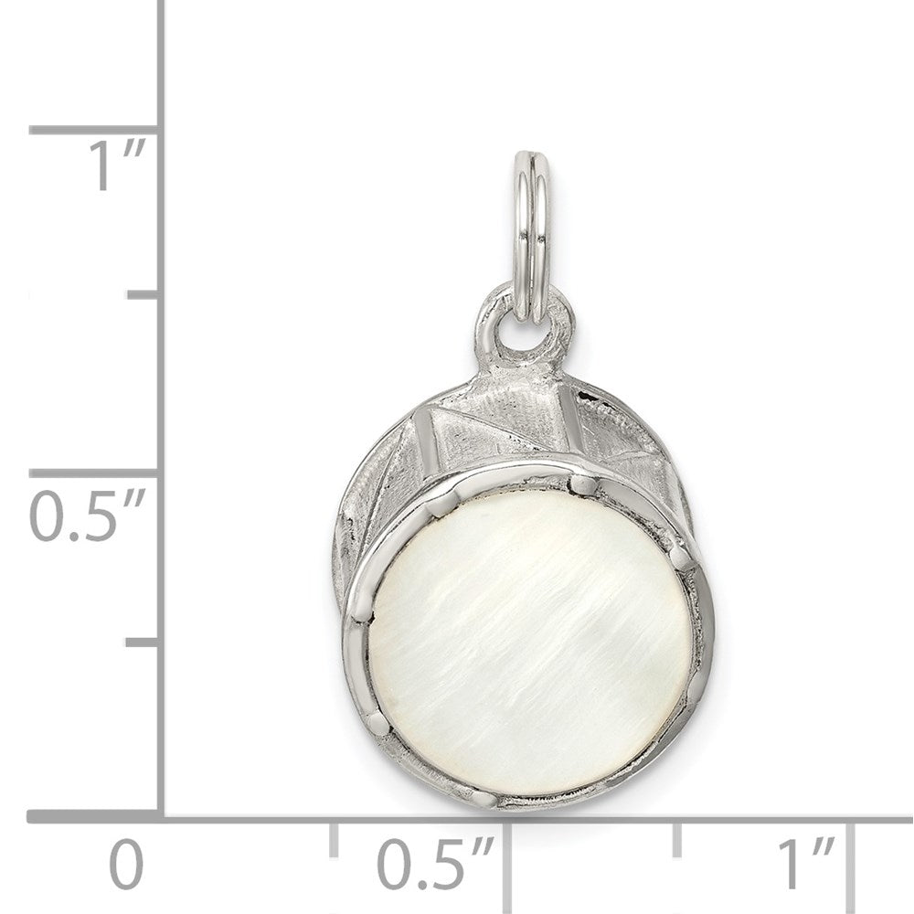 Sterling Silver Drum Charm QC4778