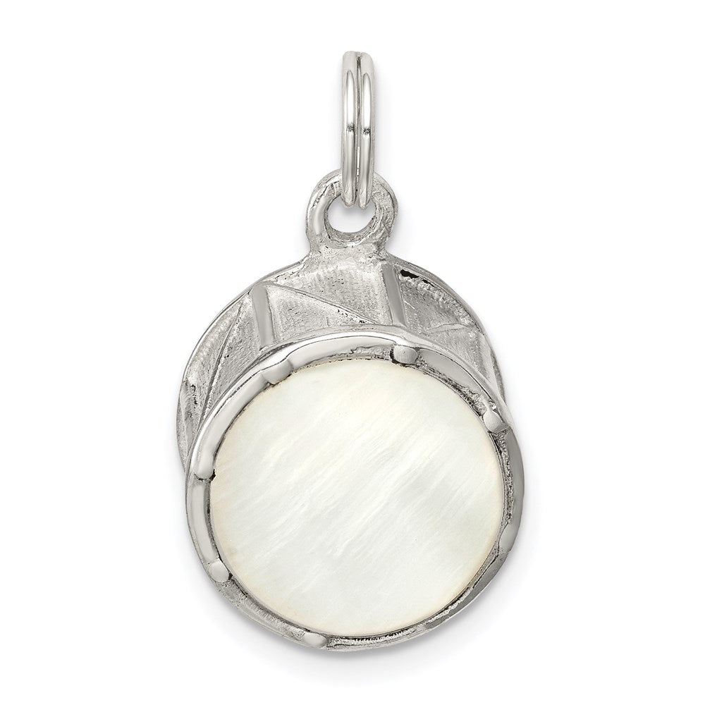 Sterling Silver Drum Charm QC4778