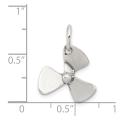 Sterling Silver 3D Antiqued Boat Propeller Charm QC4978