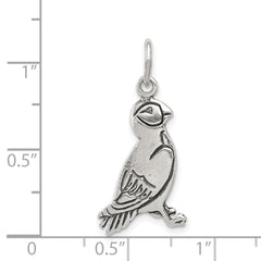 Sterling Silver Antiqued Puffin Charm QC5012