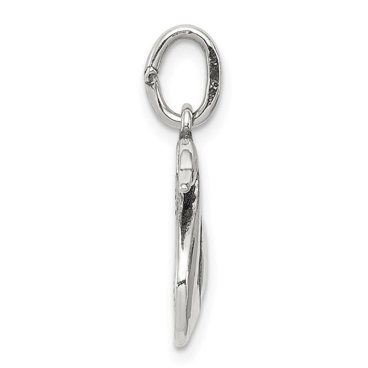 Sterling Silver Antiqued Swan Charm QC5013