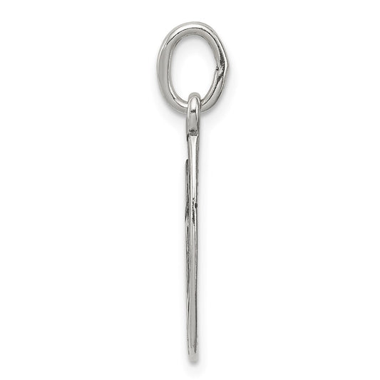 Sterling Silver Antiqued Crane in Oval Frame Charm QC5023