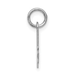 Sterling Silver Rhodium-plated Script Letter Z Initial Charm QC5080A