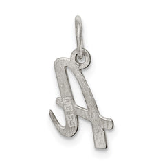 Sterling Silver Rhodium-plated Script Letter Z Initial Charm QC5080A