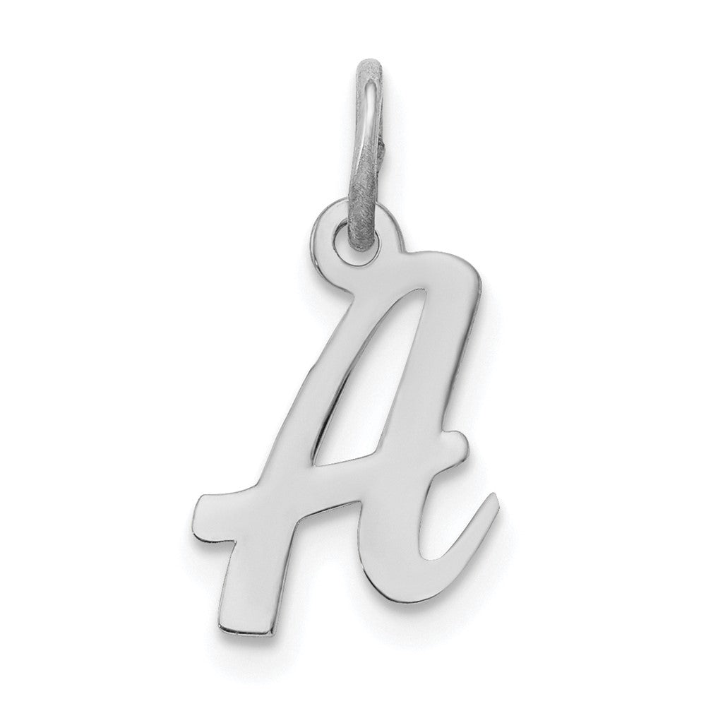 Sterling Silver Rhodium-plated Script Letter Z Initial Charm QC5080A