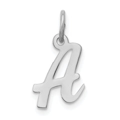 Sterling Silver Rhodium-plated Script Letter Z Initial Charm QC5080A