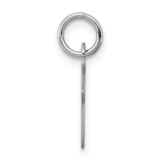 Sterling Silver Rhodium-plated Script Letter I Initial Charm QC5080I