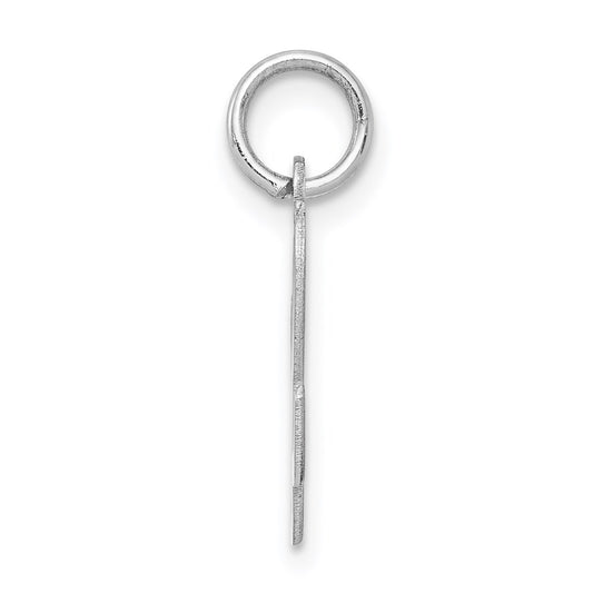 Sterling Silver Rhodium-plated Script Letter L Initial Charm QC5080L