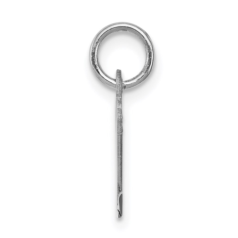 Sterling Silver Rhodium-plated Script Letter M Initial Charm QC5080M