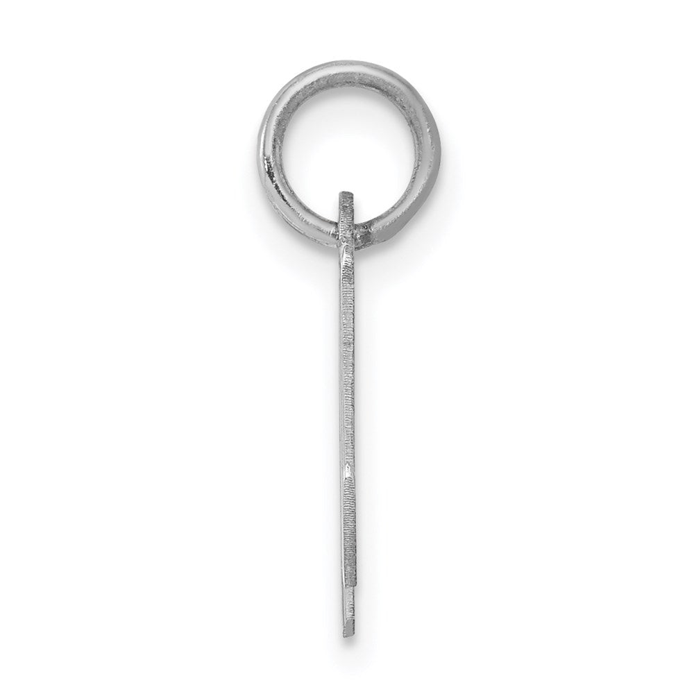 Sterling Silver Rhodium-plated Script Letter N Initial Charm QC5080N