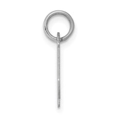Sterling Silver Rhodium-plated Script Letter N Initial Charm QC5080N