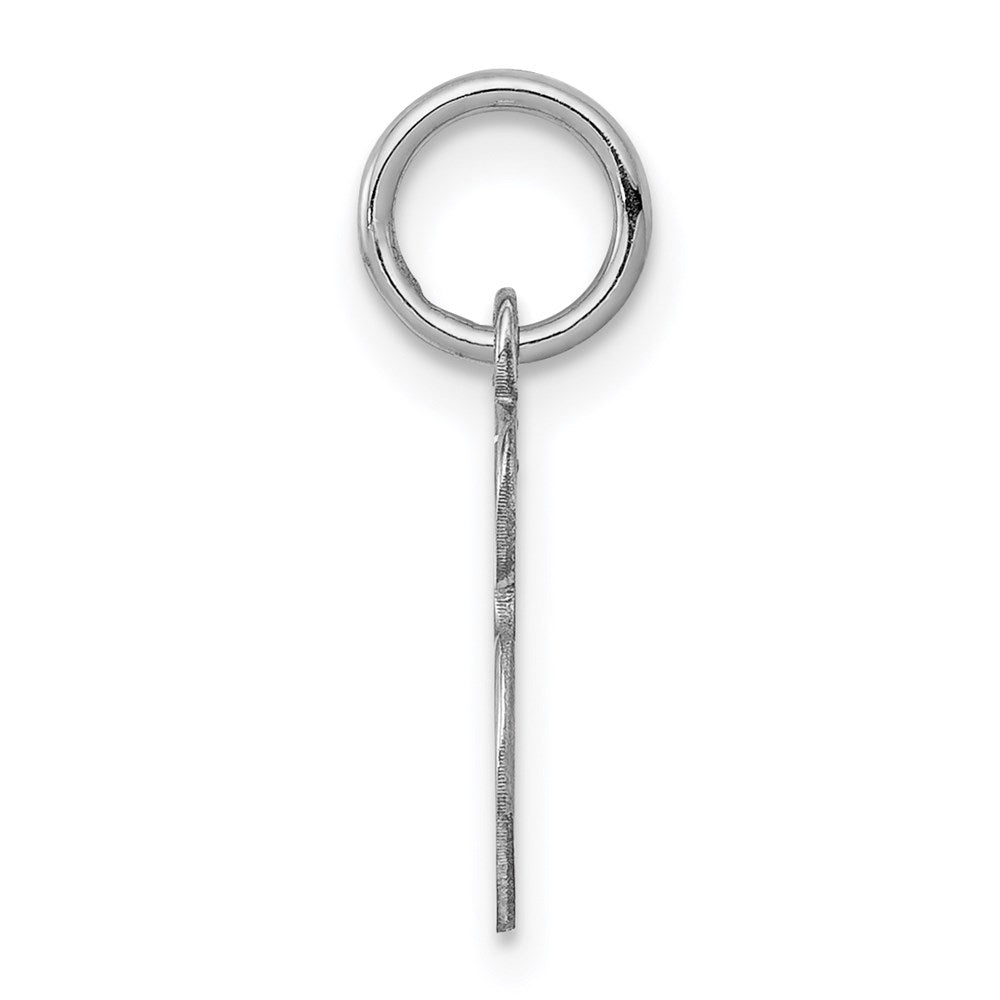 Sterling Silver Rhodium-plated Script Letter S Initial Charm QC5080S