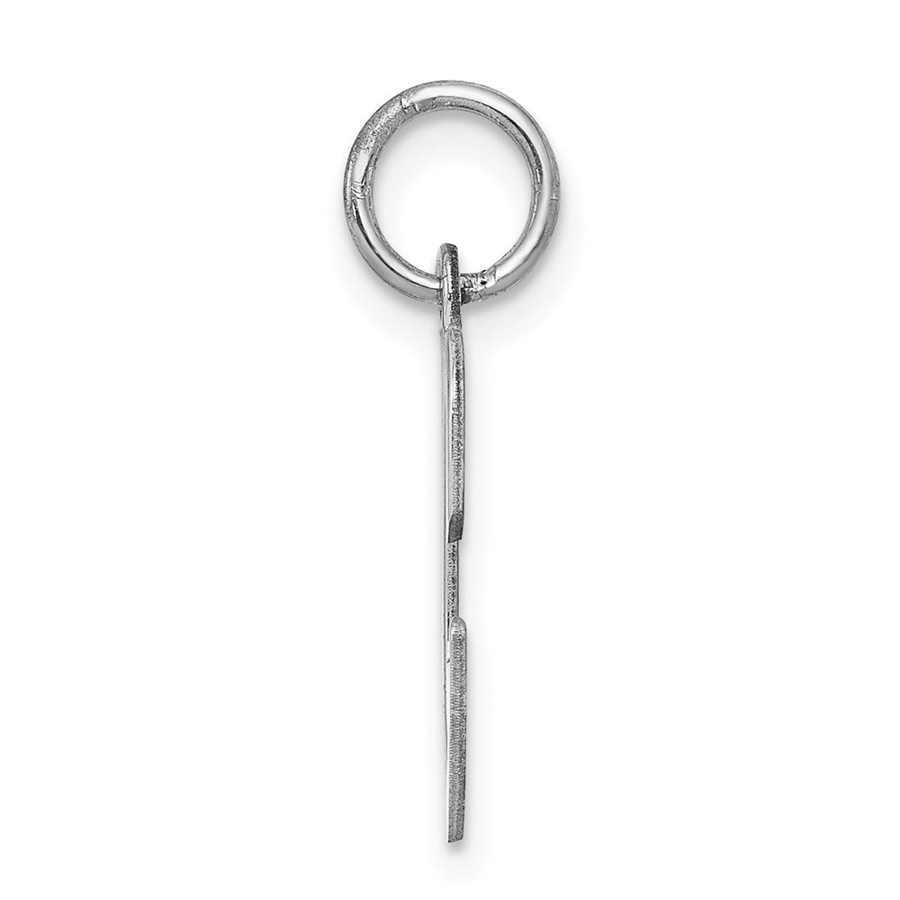 Sterling Silver Rhodium-plated Script Letter C Initial Charm QC5082C