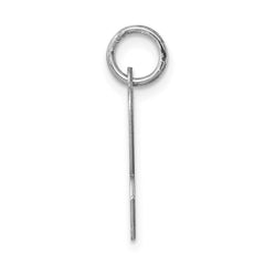 Sterling Silver Rhodium-plated Script Letter R Initial Charm QC5082R