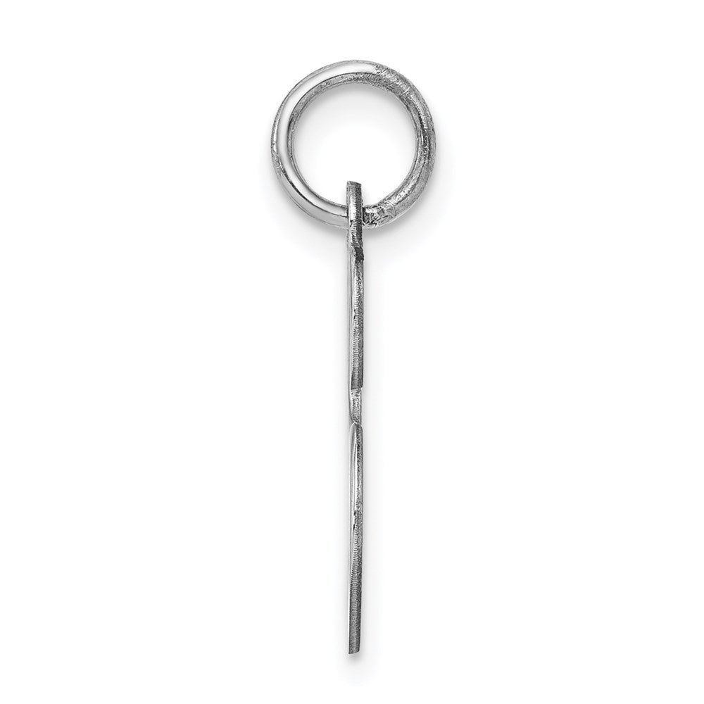 Sterling Silver Rhodium-plated Script Letter S Initial Charm QC5082S