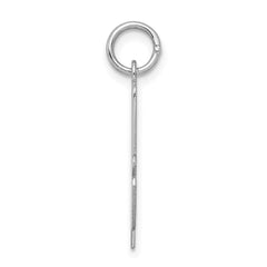 Sterling Silver Rhodium-plated Script Letter A Initial Charm QC5084A