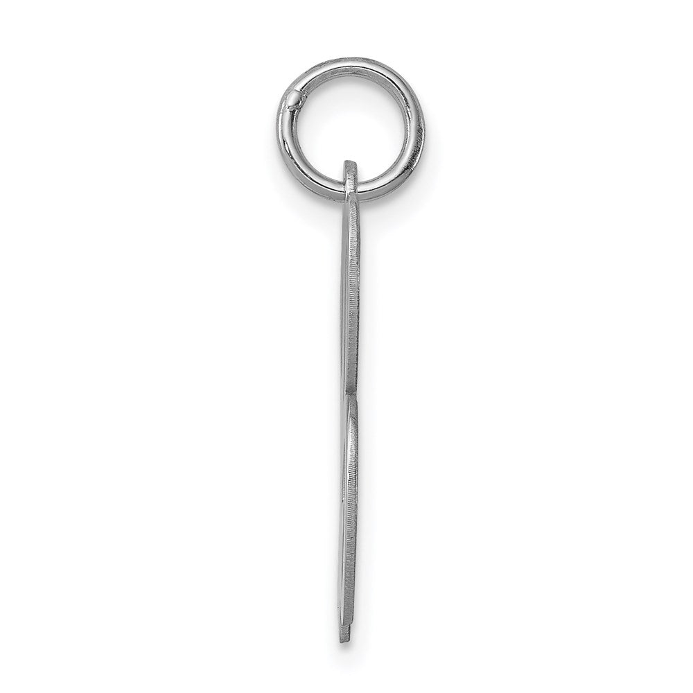 Sterling Silver Rhodium-plated Script Letter B Initial Charm QC5084B