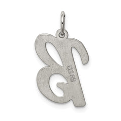 Sterling Silver Rhodium-plated Script Letter B Initial Charm QC5084B