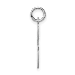 Sterling Silver Rhodium-plated Script Letter G Initial Charm QC5084G