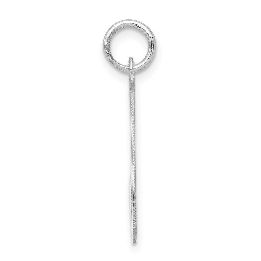 Sterling Silver Rhodium-plated Script Letter J Initial Charm QC5084J