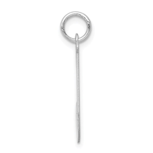 Sterling Silver Rhodium-plated Script Letter J Initial Charm QC5084J