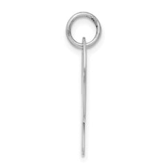 Sterling Silver Rhodium-plated Script Letter P Initial Charm QC5084P