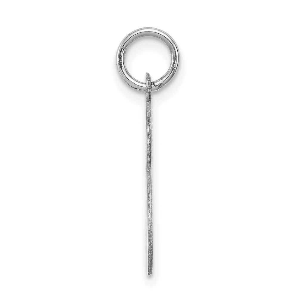 Sterling Silver Rhodium-plated Script Letter S Initial Charm QC5084S
