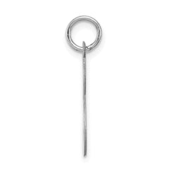 Sterling Silver Rhodium-plated Script Letter S Initial Charm QC5084S