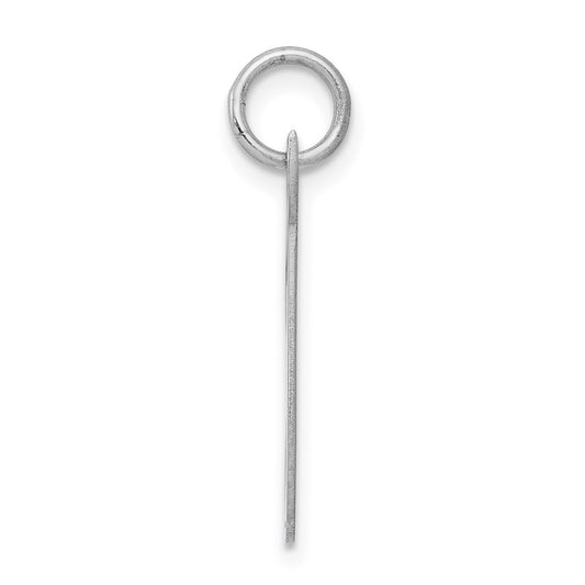 Sterling Silver Rhodium-plated Script Letter T Initial Charm QC5084T