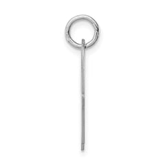 Sterling Silver Rhodium-plated Script Letter W Initial Charm QC5084W