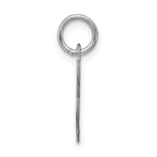 Sterling Silver Rhodium-plated Fancy Script Letter L Initial Charm QC5086L