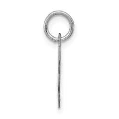 Sterling Silver Rhodium-plated Fancy Script Letter L Initial Charm QC5086L