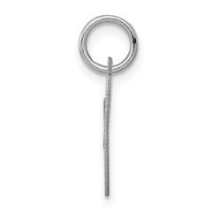 Sterling Silver Rhodium-plated Fancy Script Letter O Initial Charm QC5086O