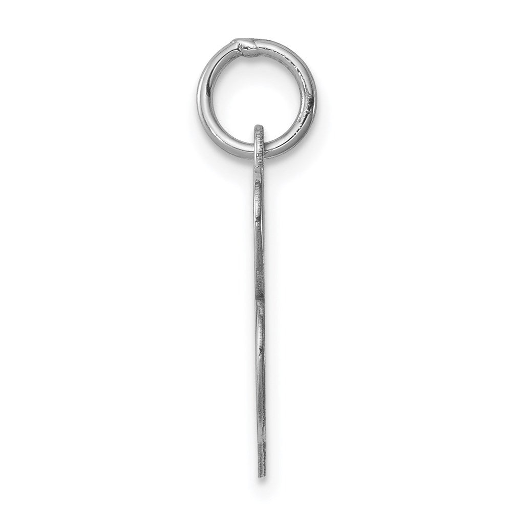 Sterling Silver Rhodium-plated Fancy Script Letter B Initial Charm QC5088B