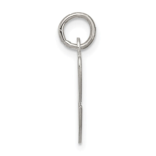 Sterling Silver Rhodium-plated Fancy Script Letter C Initial Charm QC5088C