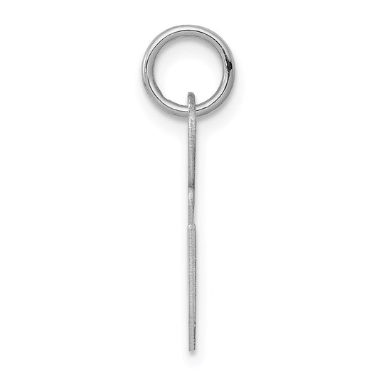 Sterling Silver Rhodium-plated Fancy Script Letter E Initial Charm QC5088E