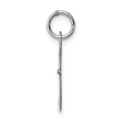 Sterling Silver Rhodium-plated Fancy Script Letter F Initial Charm QC5088F