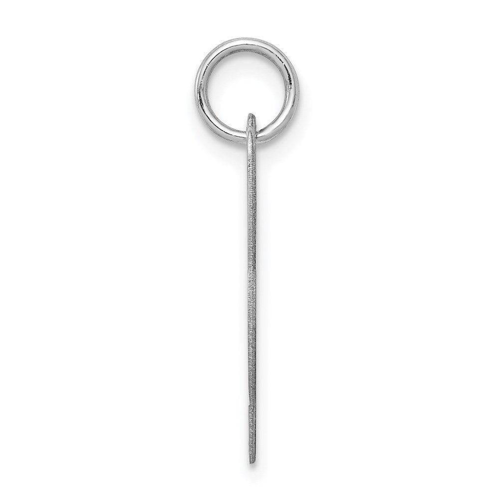 Sterling Silver Rhodium-plated Fancy Script Letter L Initial Charm QC5088L