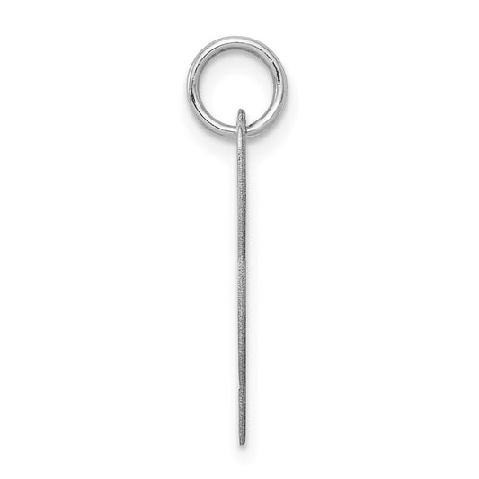 Sterling Silver Rhodium-plated Fancy Script Letter L Initial Charm QC5088L