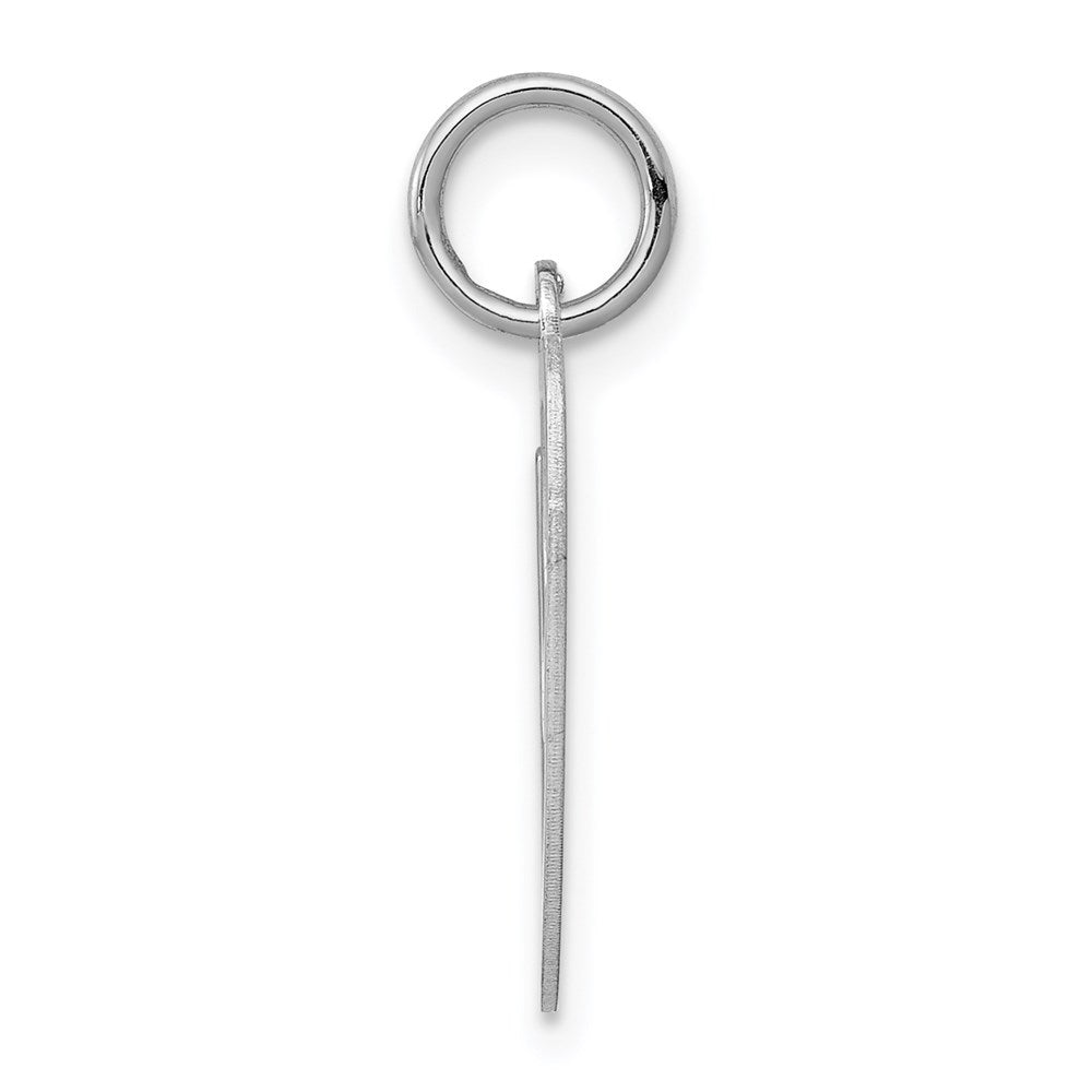 Sterling Silver Rhodium-plated Fancy Script Letter O Initial Charm QC5088O