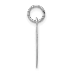 Sterling Silver Rhodium-plated Fancy Script Letter O Initial Charm QC5088O