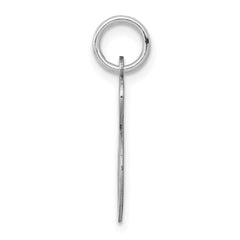 Sterling Silver Rhodium-plated Fancy Script Letter S Initial Charm QC5088S