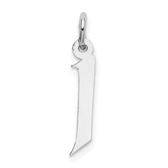 Sterling Silver Rhodium-plated Artisan Block Letter J Initial Charm QC5089J