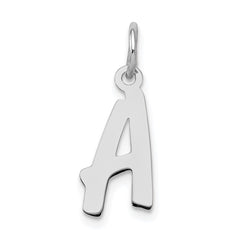 Sterling Silver Rhodium-plated Letter A Initial Charm QC5092A