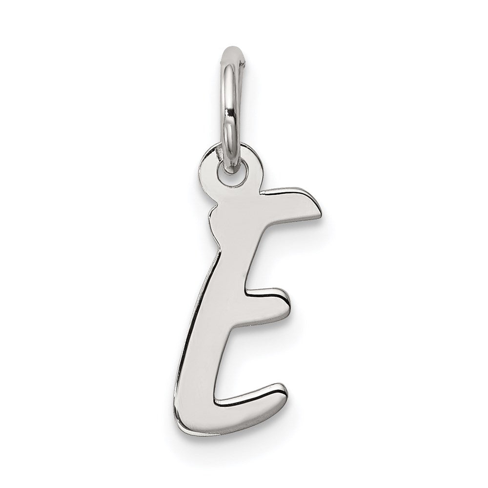 Sterling Silver Rhodium-plated Letter E Initial Charm QC5092E
