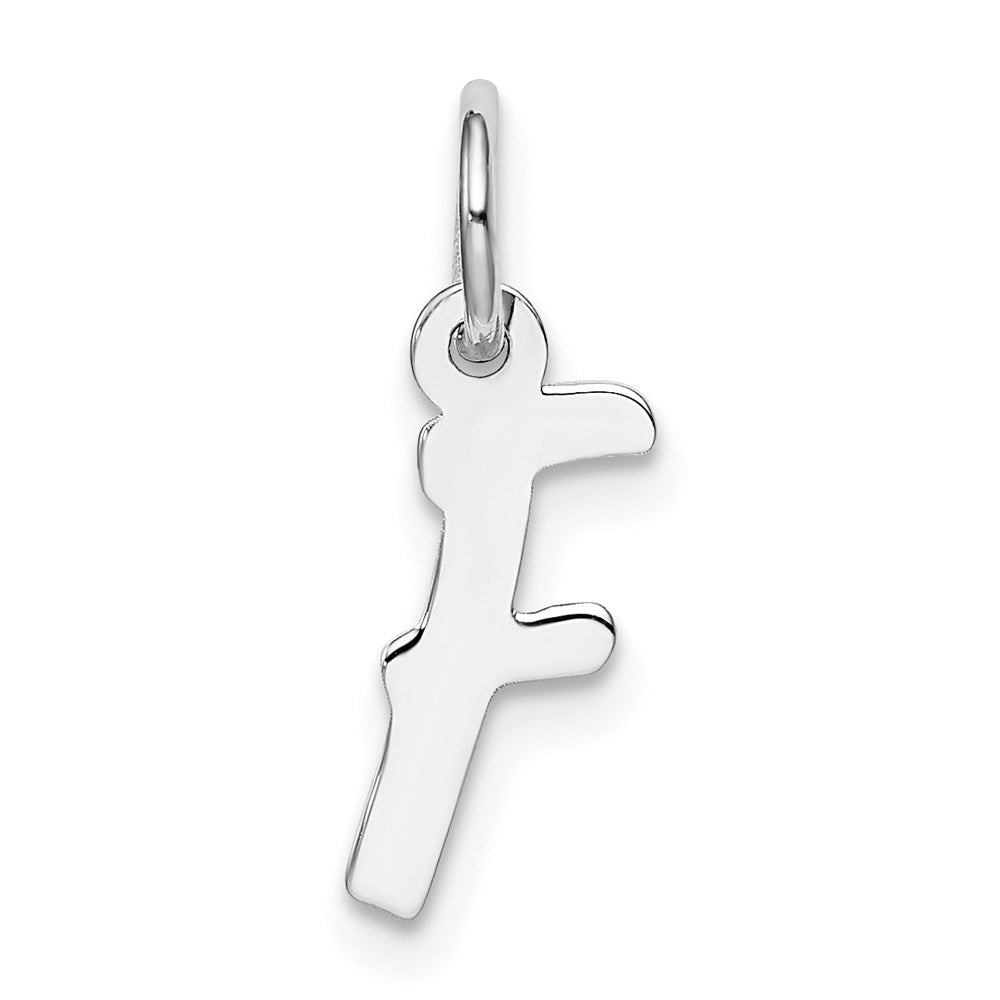 Sterling Silver Rhodium-plated Letter F Initial Charm QC5092F