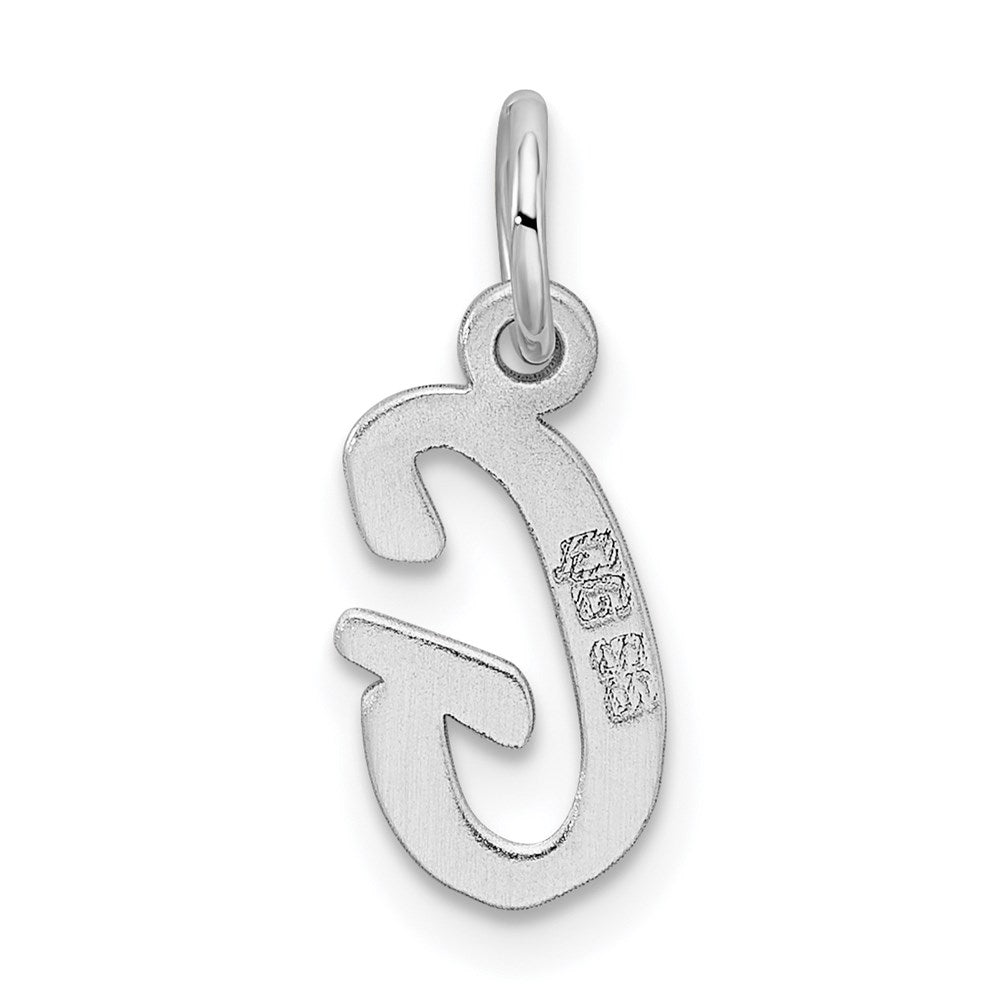 Sterling Silver Rhodium-plated Letter G Initial Charm QC5092G